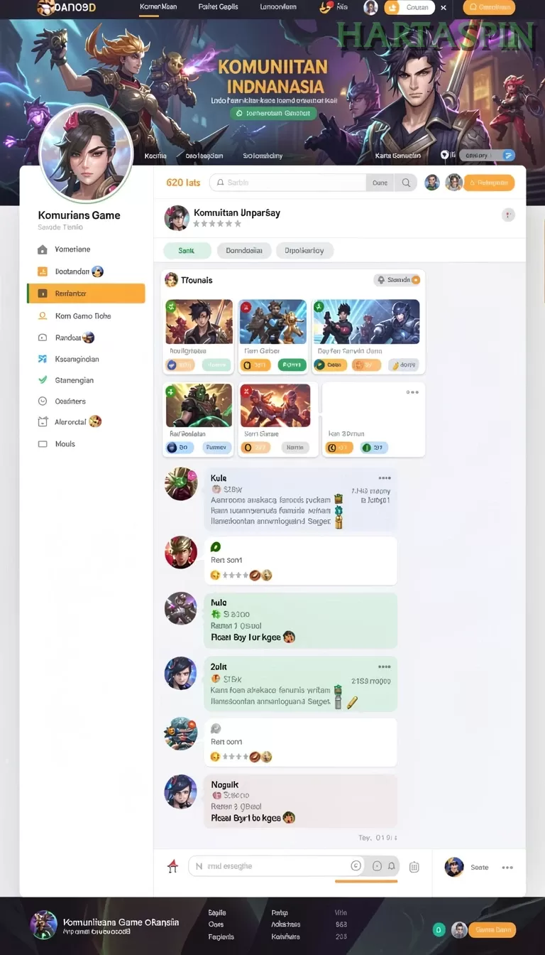 Cuplikan layar menu unduhan hartaspin untuk perangkat Android